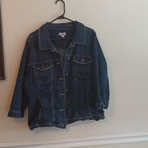 D & CO women's denim jacket size Large blue